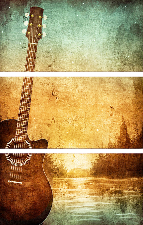 MF043 Wall décor art photographic oil on canvas pop art guitar